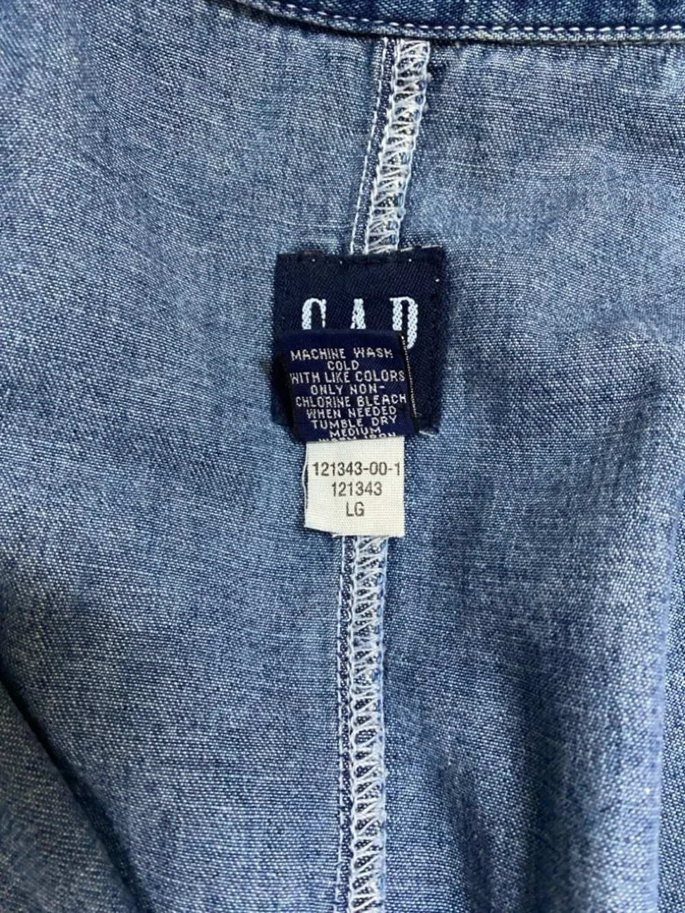 Gap Women’s Vintage 90s Denim Sleeveless Maxi Dress Button-Down in Blue Size 4 - Picture 6 of 8